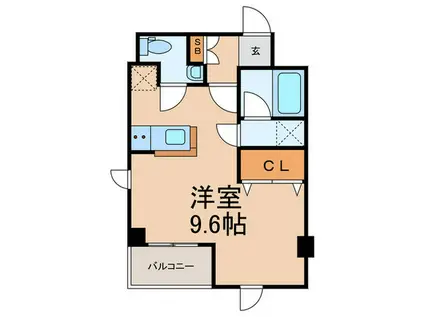 クランベリーコート(ワンルーム/3階)の間取り写真