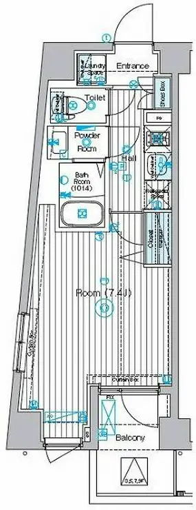 フェルクルールプレスト千住関屋 5階階 間取り