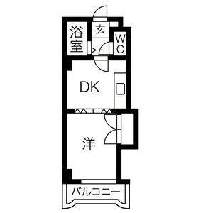 プレジール山鼻(1DK/6階)の間取り写真