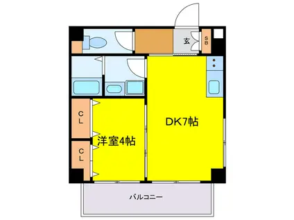 ALIVIO NISHIUMEDA(1DK/5階)の間取り写真