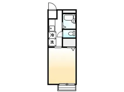 サンライフ多治米(1K/2階)の間取り写真