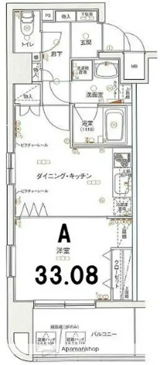 グリフォーネ横浜・平沼橋駅前 9階階 間取り