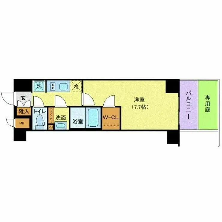 ハーモニーレジデンス新宿EAST 1階階 間取り