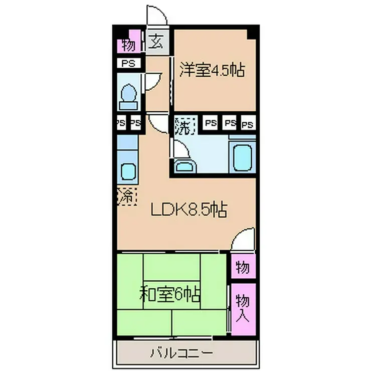 武相台ハイツ 7階階 間取り