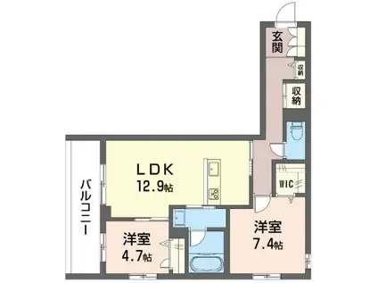WTB大塚(2LDK/3階)の間取り写真