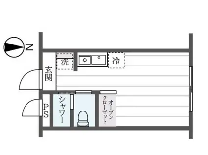 メゾン東中野(ワンルーム/2階)の間取り写真