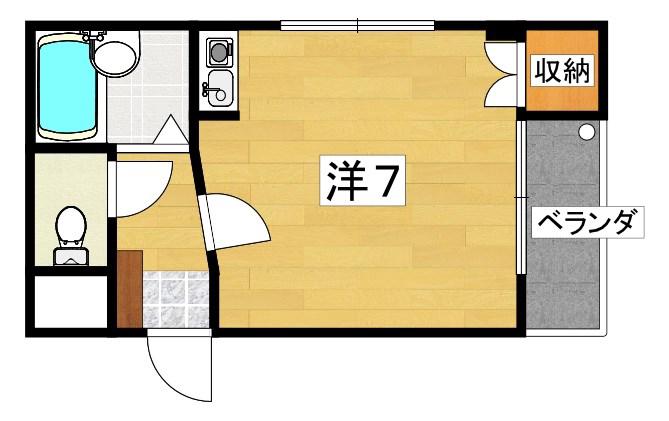 プレアール寝屋川緑町II(ワンルーム/2階)の間取り写真