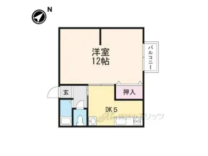 王子山コーポ(1DK/2階)の間取り写真