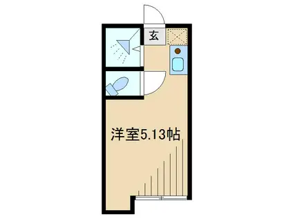 アパートメント5(ワンルーム/2階)の間取り写真
