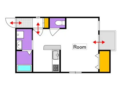 GARDEN・HOUSE奥田(ワンルーム/2階)の間取り写真