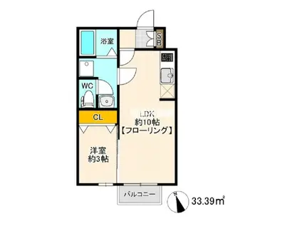 セジュールモナリエ(1LDK/2階)の間取り写真