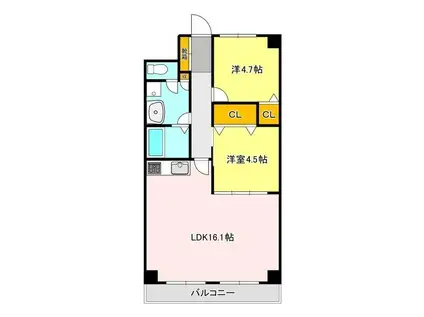 マンション桜(2LDK/2階)の間取り写真