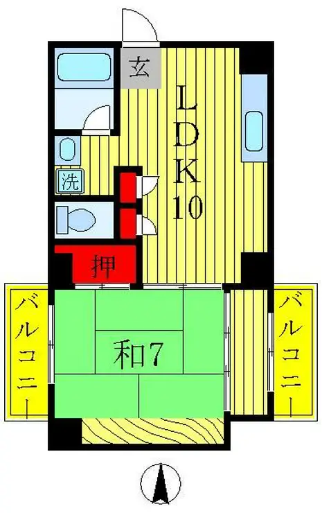 ベリーズフラット 4階階 間取り