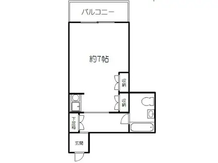 サンシティー21(1K/5階)の間取り写真