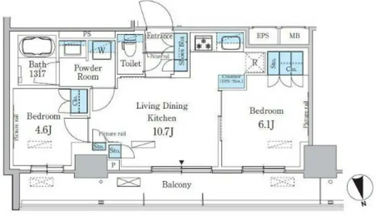パークアクシス東陽町・親水公園 3階階 間取り