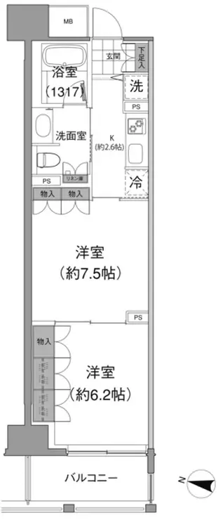 アビティ目黒 3階階 間取り