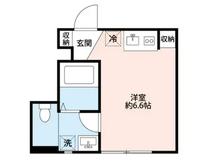 ハナテラス竹ノ塚(ワンルーム/1階)の間取り写真