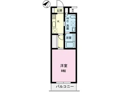 TFレジデンス鵜の木(1K/3階)の間取り写真