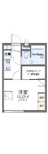 レオパレスひまわり(1K/2階)の間取り写真
