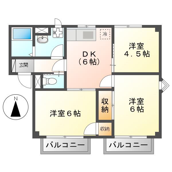 VIENTO21(3DK/1階)の間取り写真