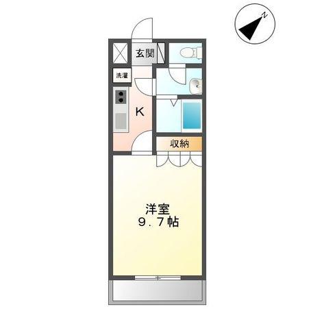 グリーンビューハイム(1K/1階)の間取り写真