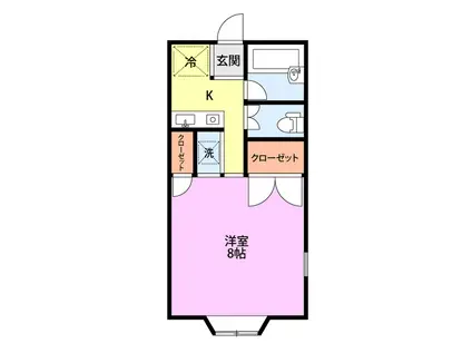 CASA LA GAUCHE(ワンルーム/2階)の間取り写真