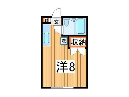 グリーンエイジ秋元(ワンルーム/1階)の間取り写真