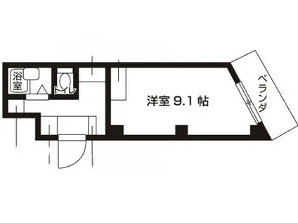ナンバOMマンション(1K/3階)の間取り写真