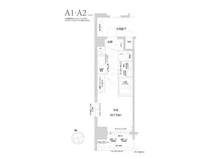 エスリード池下レスティア(1K/3階)の間取り写真