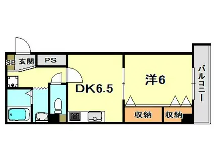 ルミナスコート(1DK/5階)の間取り写真