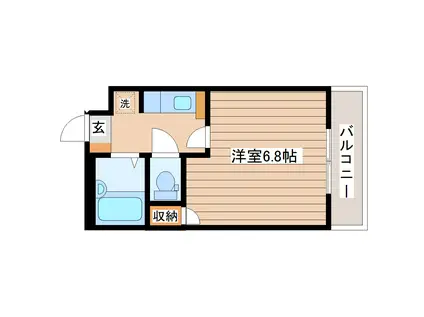 リエス長町南3丁目(1K/3階)の間取り写真