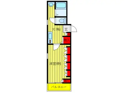 ESPERANZAII(1K/1階)の間取り写真