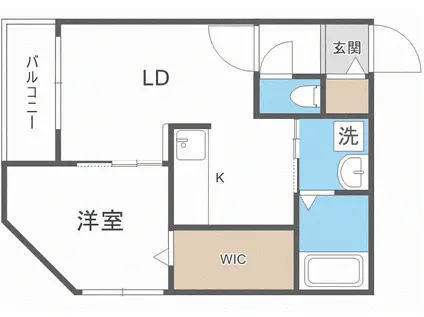 タルト南郷(1LDK/4階)の間取り写真