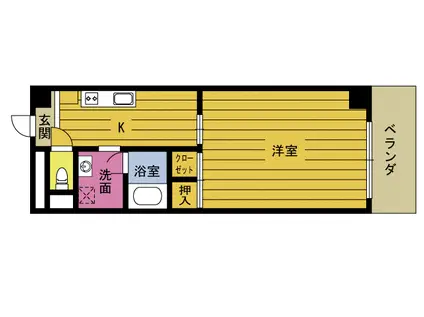 リンツIII(1K/6階)の間取り写真