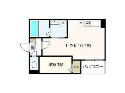 JACK HANAZONOI(1LDK/1階)の間取り写真