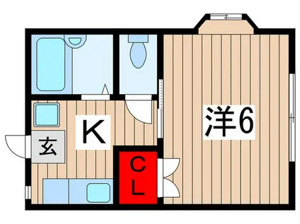ロイヤルハイツ斉藤(1K/2階)の間取り写真