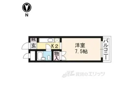 アレックス白川(ワンルーム/3階)の間取り写真