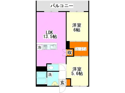 ローレンコート(2LDK/1階)の間取り写真