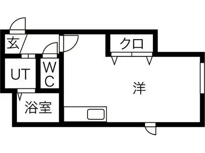 LE CHAT NOIR(ワンルーム/2階)の間取り写真