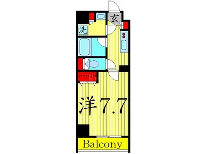 ライトテラス押上(1K/4階)の間取り写真