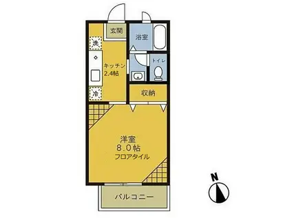 ドリームハイツ(1K/1階)の間取り写真