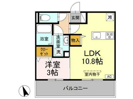 ＪＲ山陽本線 寺家駅 徒歩12分 3階建 築2年(1LDK/3階)の間取り写真