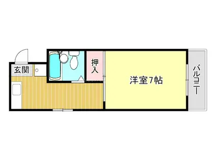 プラザ上笠(1K/2階)の間取り写真