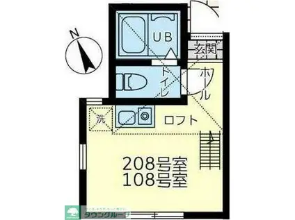 セレシア横浜反町(ワンルーム/1階)の間取り写真