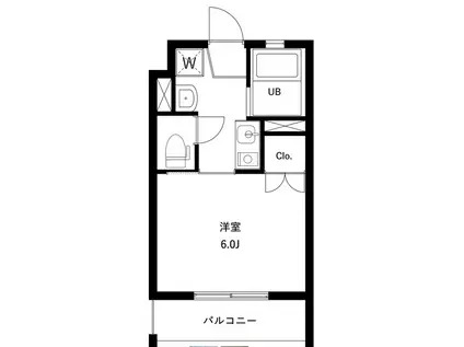 ES-GRANDE西新宿 (1K/4階)の間取り写真
