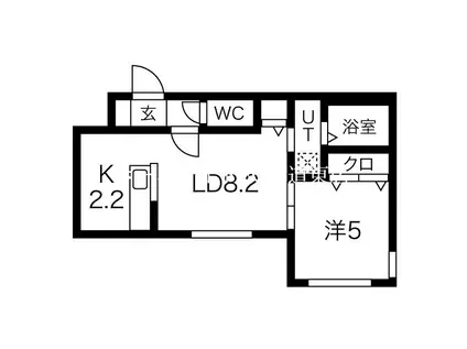 MTガーデンイースト III(1LDK/1階)の間取り写真