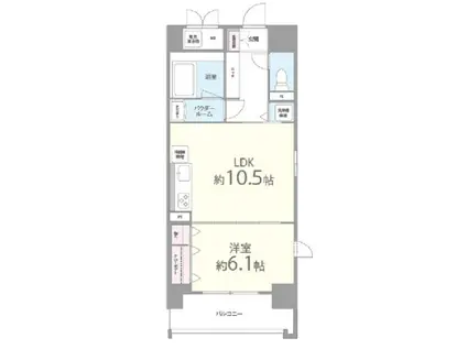 パレーブランシェ(1LDK/7階)の間取り写真