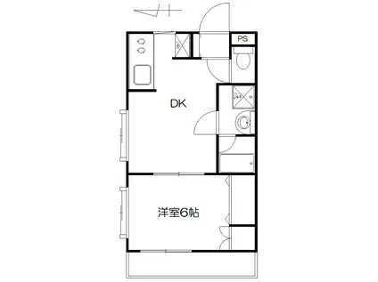 アーバニティー高坂(1DK/3階)の間取り写真