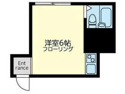 コーポラス三ツ沢(ワンルーム/1階)の間取り写真