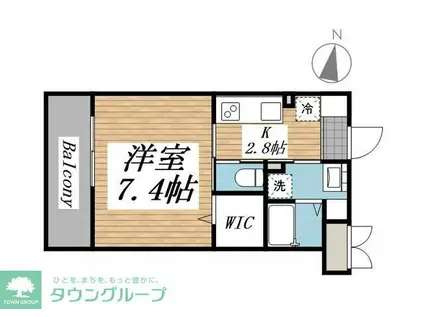 クリオ ラモード学芸大学II(1K/2階)の間取り写真
